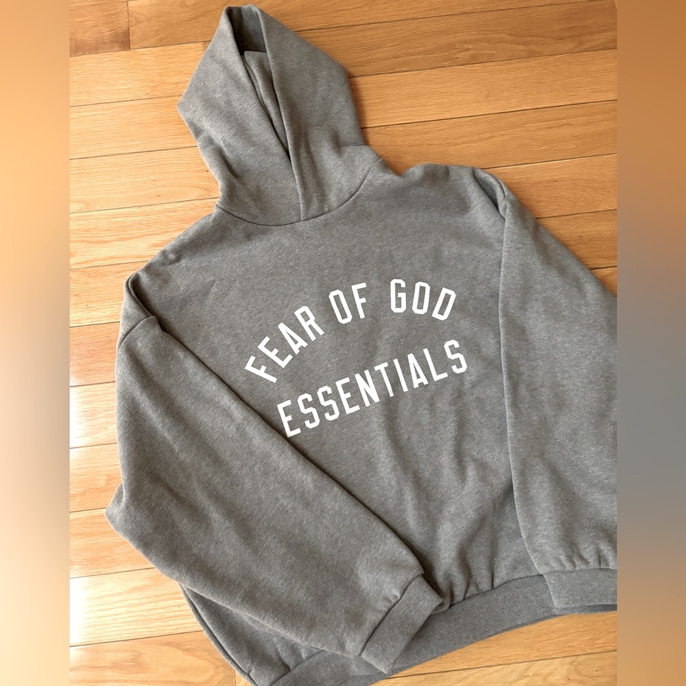 Essentials hoodie Size Small heather grey